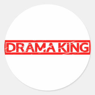 Sticker Rond Tampon Drama King