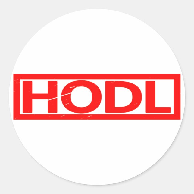 Sticker Rond Tampon Hodl (Devant)