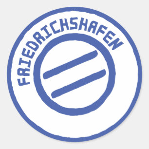 Sticker Rond Tampon postal Friedrichshafen