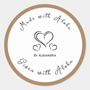 Sticker Rond Tan fait maison fait maison fait avec un autocolla