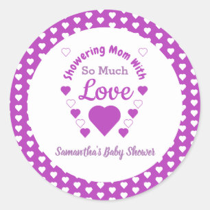 Sticker Rond Tant de Baby shower d'amour