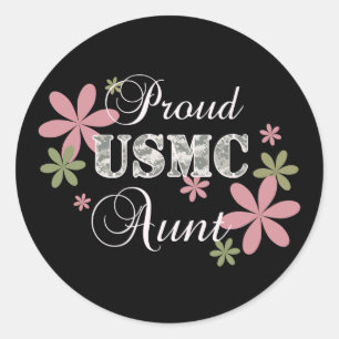 Sticker Rond Tante d'usmc [camo de la Floride]