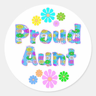 Sticker Rond Tante Fière