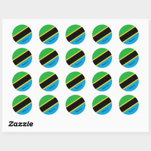 Sticker Rond Tanzanie & drapeau tanzanien patriotes, vacances /