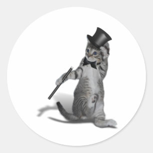 Sticker Rond Tap Chat de danse