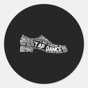 Sticker Rond Tap Dance Chaussure Danseuse Danseuse
