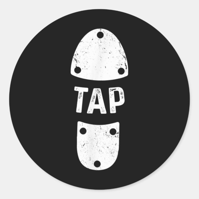 Sticker Rond Tap Dancer Chaussure Tap Dance (Devant)