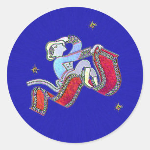Sticker Rond Tapis magique