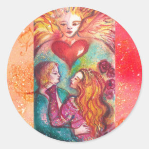Sticker Rond TAROTS PERDUS OMBRES, AMOUREUX Coeur de la Saint-V