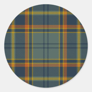 Sticker Rond Tartan d'Irlandais du comté d'Antrim