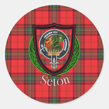 Tartan et blason du clan écossais Seton
