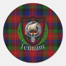 Tartan et blason du clan écossais Tennant