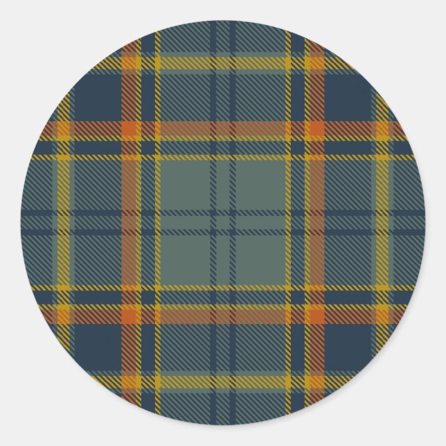 Sticker Rond Tartan irlandais du comté d'Antrim (Devant)