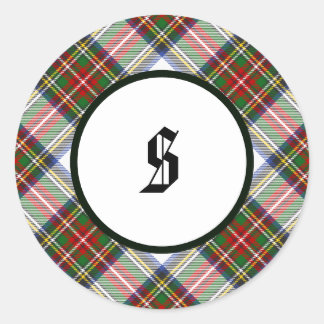 Sticker Rond Tartan Royal de la Robe de Clan Stewart