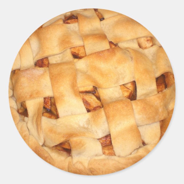 Sticker Rond Tarte à la pomme (Devant)