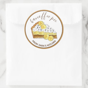 Sticker Rond Tarte Au Café Banana Cuite Maison