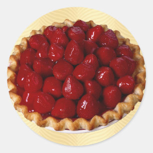 Sticker Rond Tarte aux fraises