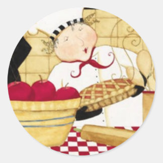 Sticker Rond Tarte aux pommes