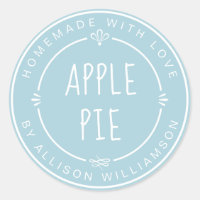 Tarte aux pommes maison rustique Pastel Bleu Lumin