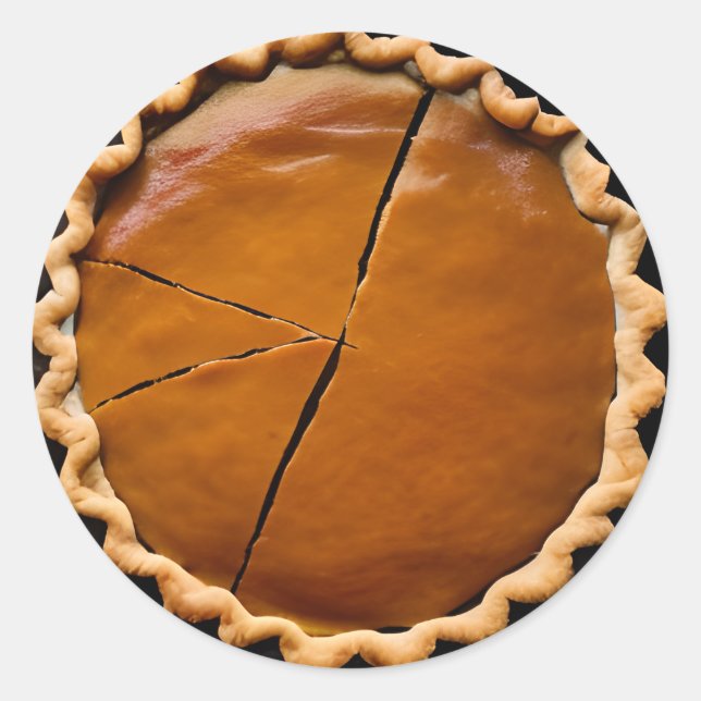 Sticker Rond Tarte citrouille avec croûte (Devant)