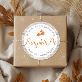 Sticker Rond Tarte Citrouille maison Thanksgiving Baking Cadeau