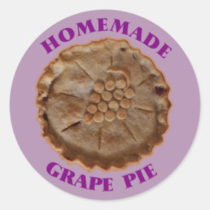 Sticker Rond Tarte fait maison de raisin