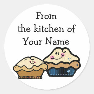 Sticker Rond Tartes de bande dessinée pour tarte jour le 23