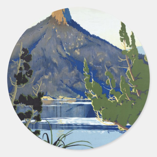 Sticker Rond Tasmanie ~ Suisse du Sud (Devant)