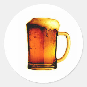 Sticker Rond Tasse de bière