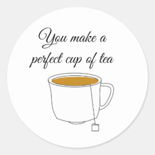 Sticker Rond Tasse de thé parfaite