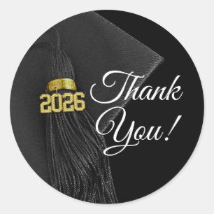 Sticker Rond Tassel Elegant Merci 2023