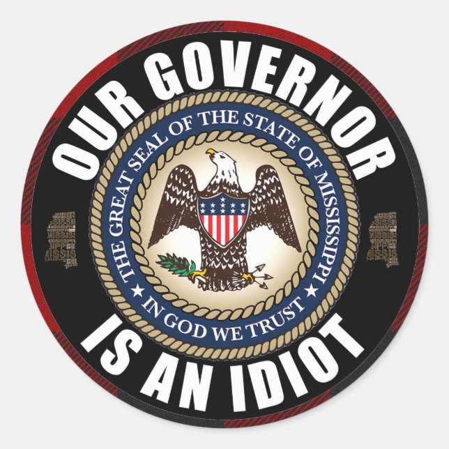 Sticker Rond Tate Reeves est un idiot (Devant)