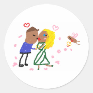 Sticker Rond Tater Swift et Travis Kale Kiss