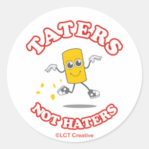 Sticker Rond Taters pas haïr