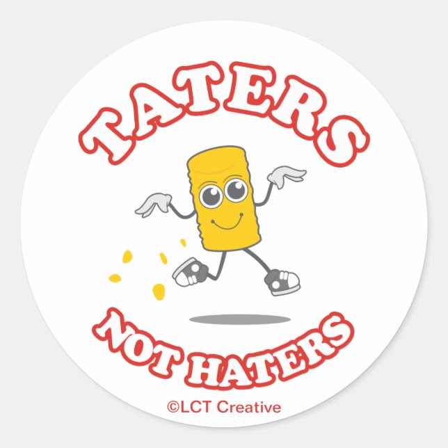 Sticker Rond Taters pas haïr (Devant)