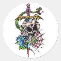 Tatouage au crâne et au poignet