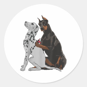 Sticker Rond Tatouage Dalmatian Dog