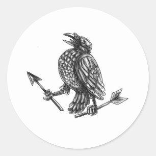 Sticker Rond Tatouage de la flèche brisée