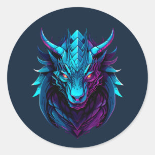 Sticker Rond tatouage dragon