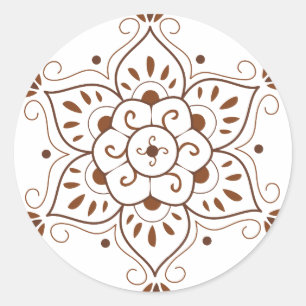 Sticker Rond Tatouage Mondala de henné