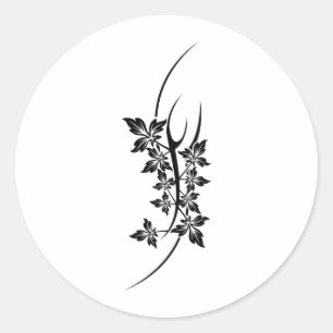 Sticker Rond tatouage plante