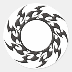 Sticker Rond Tattoo du cercle tribal