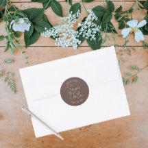 Taupe Mariage stylisé Enregistrer la date