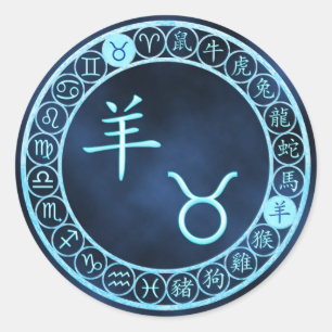 Sticker Rond Taurus/Chèvre