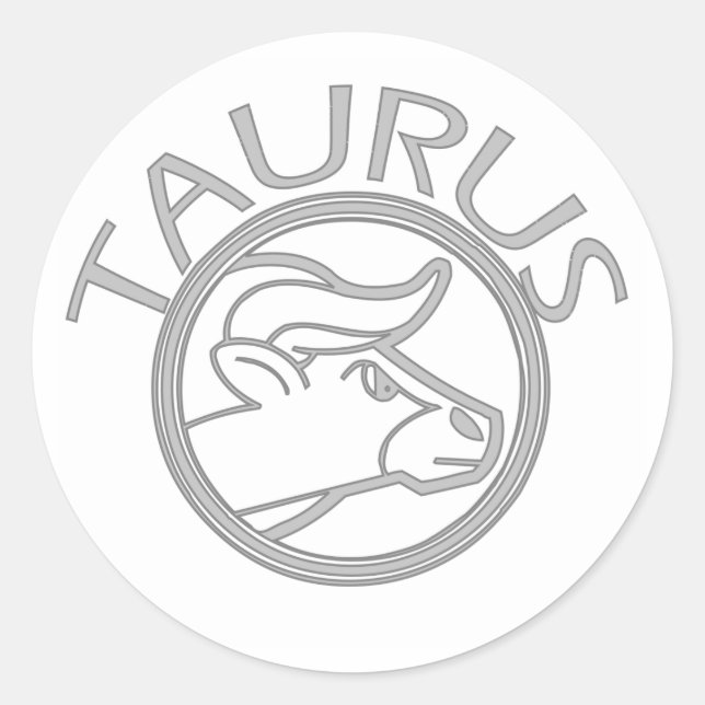 Sticker Rond Taurus le taureau (Devant)