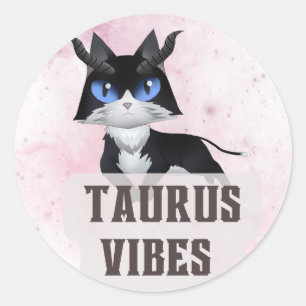 Sticker Rond Taurus Zodiac Decal pour les amateurs d'astrologie