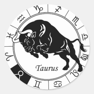 Sticker Rond taurus zodiaque