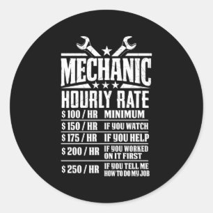 Sticker Rond Taux horaire mécanique