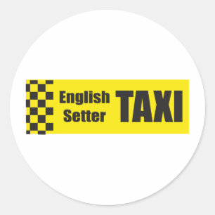 Sticker Rond Taxi Anglais