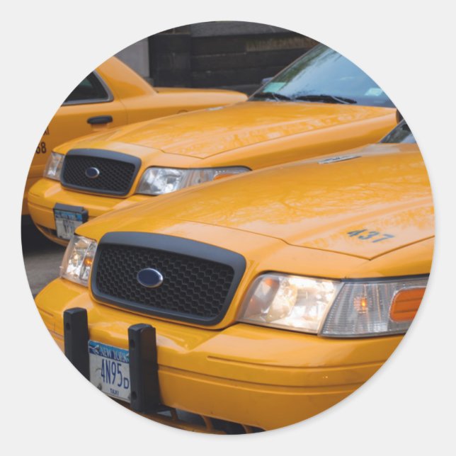 Sticker Rond Taxi de New York (Devant)